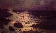 unknow artist Moonlight on the Sea and the Rocks France oil painting artist